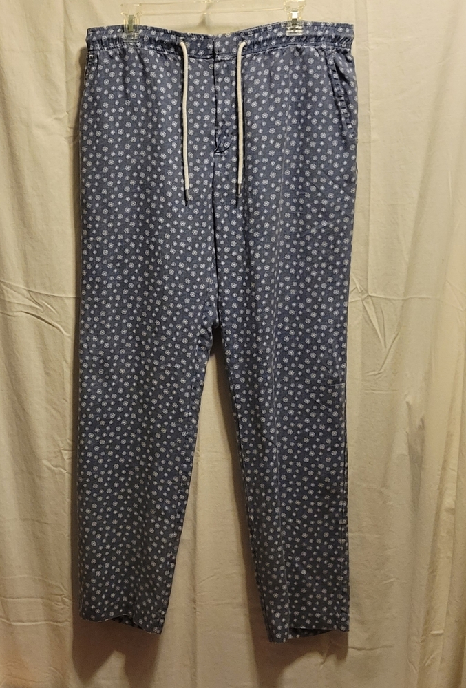 Men's Blue Patterned Pants